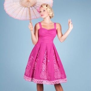 Tatyana “Think Pink” embroidered dress